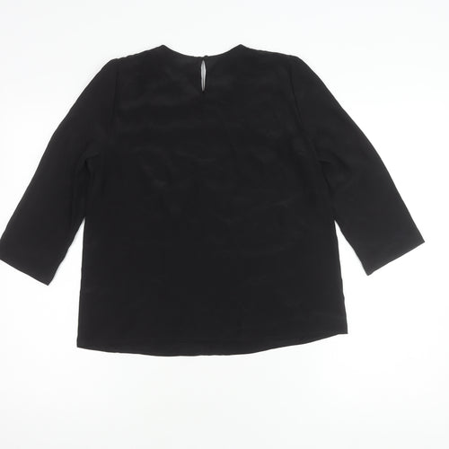 Claudie Pierlot Women's Black Top Size 8, Elegant 3/4 Sleeve