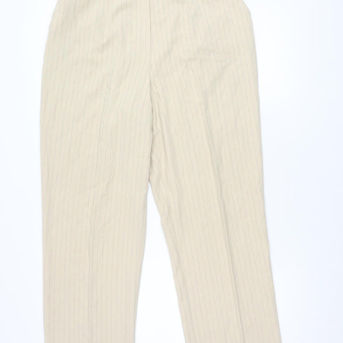 Klass Unisex Beige Striped Trousers Size 16