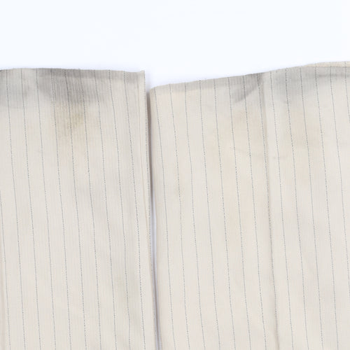 Klass Unisex Beige Striped Trousers Size 16