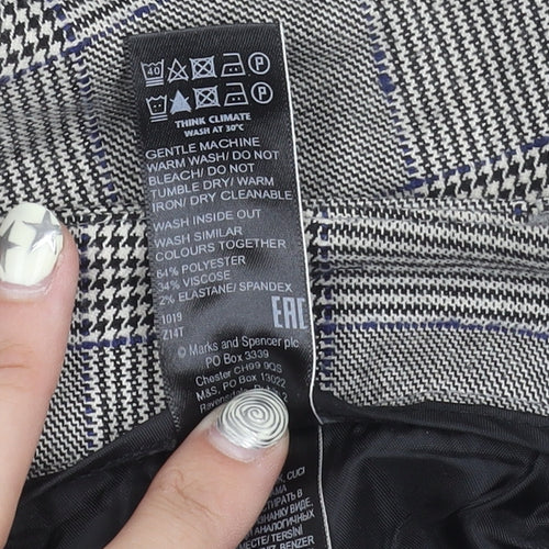 Marks and Spencer Unisex Checked Trousers Size 16