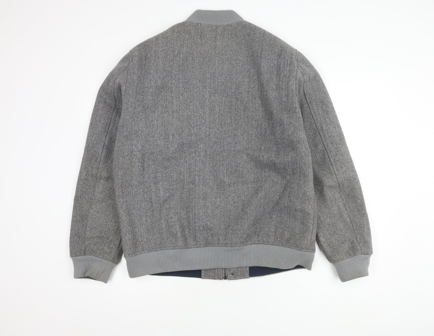 Indigo Men's Grey Bomber Jacket Size L