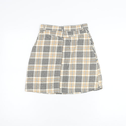 Monki Women's Multicoloured A-Line Cotton Skirt Size 4