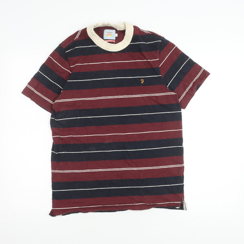 Farah Men's Striped Multicoloured T-Shirt, S