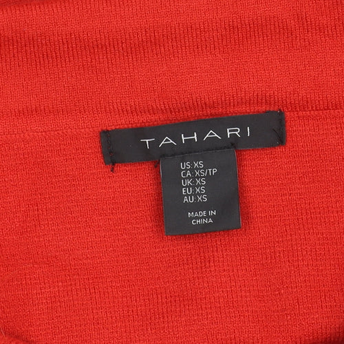 Tahari Women's Red XS Flare Skirt