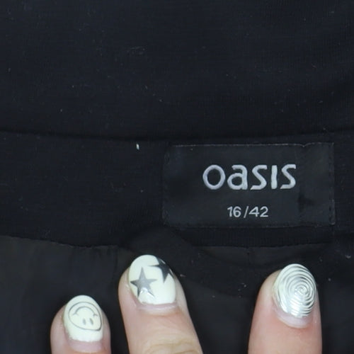 Oasis Women's Black Blazer Size 16 Lined Business