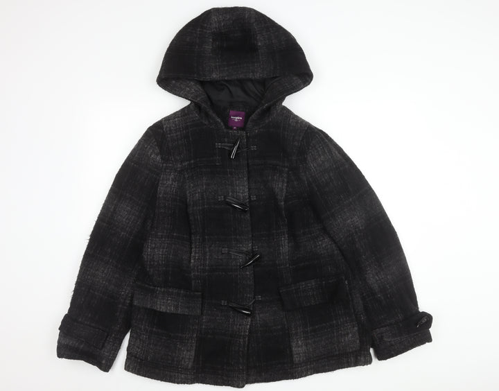 New Look Women's Black Plus Size Duffle Coat