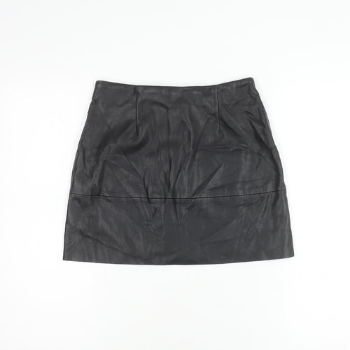 Zara Women's Black XS Straight Button Skirt