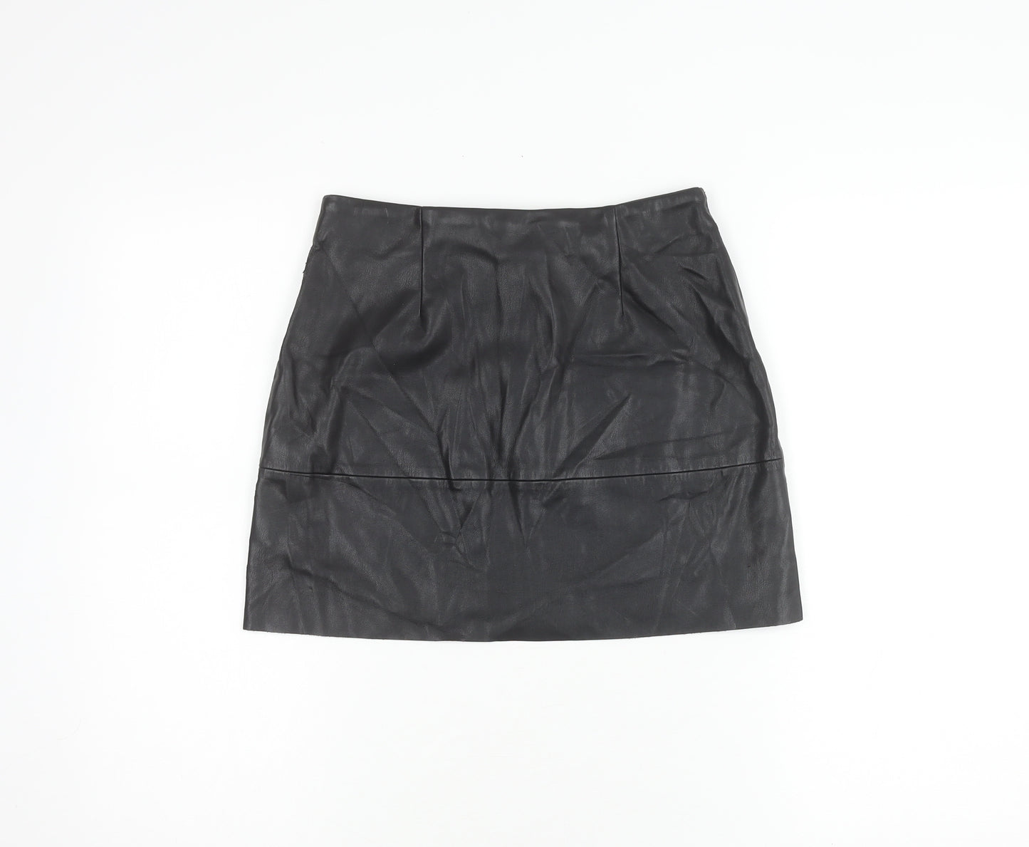 Zara Women's Black XS Straight Button Skirt