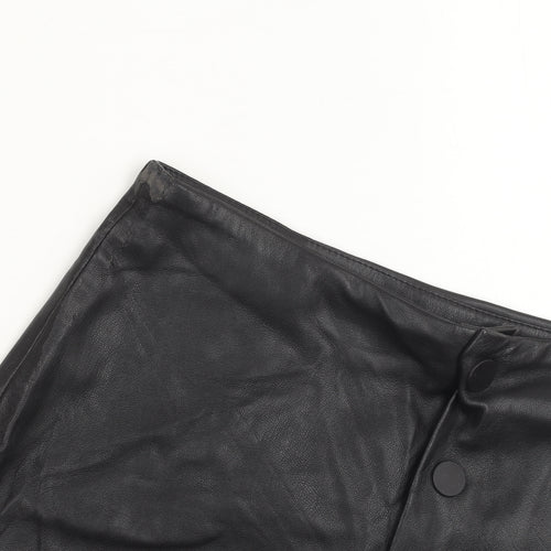 Zara Women's Black XS Straight Button Skirt