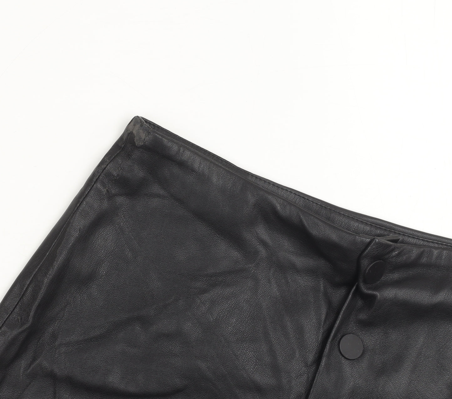 Zara Women's Black XS Straight Button Skirt