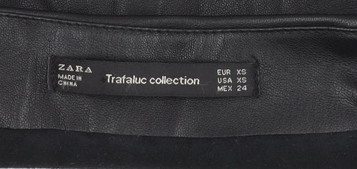 Zara Women's Black XS Straight Button Skirt