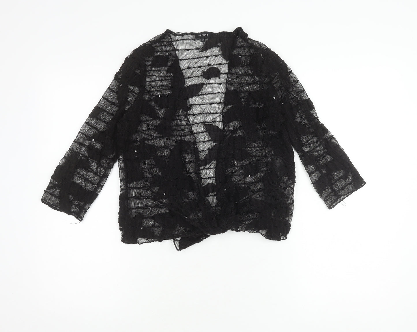 Per Una Women's Black Cardigan, Size 10, Sequinned