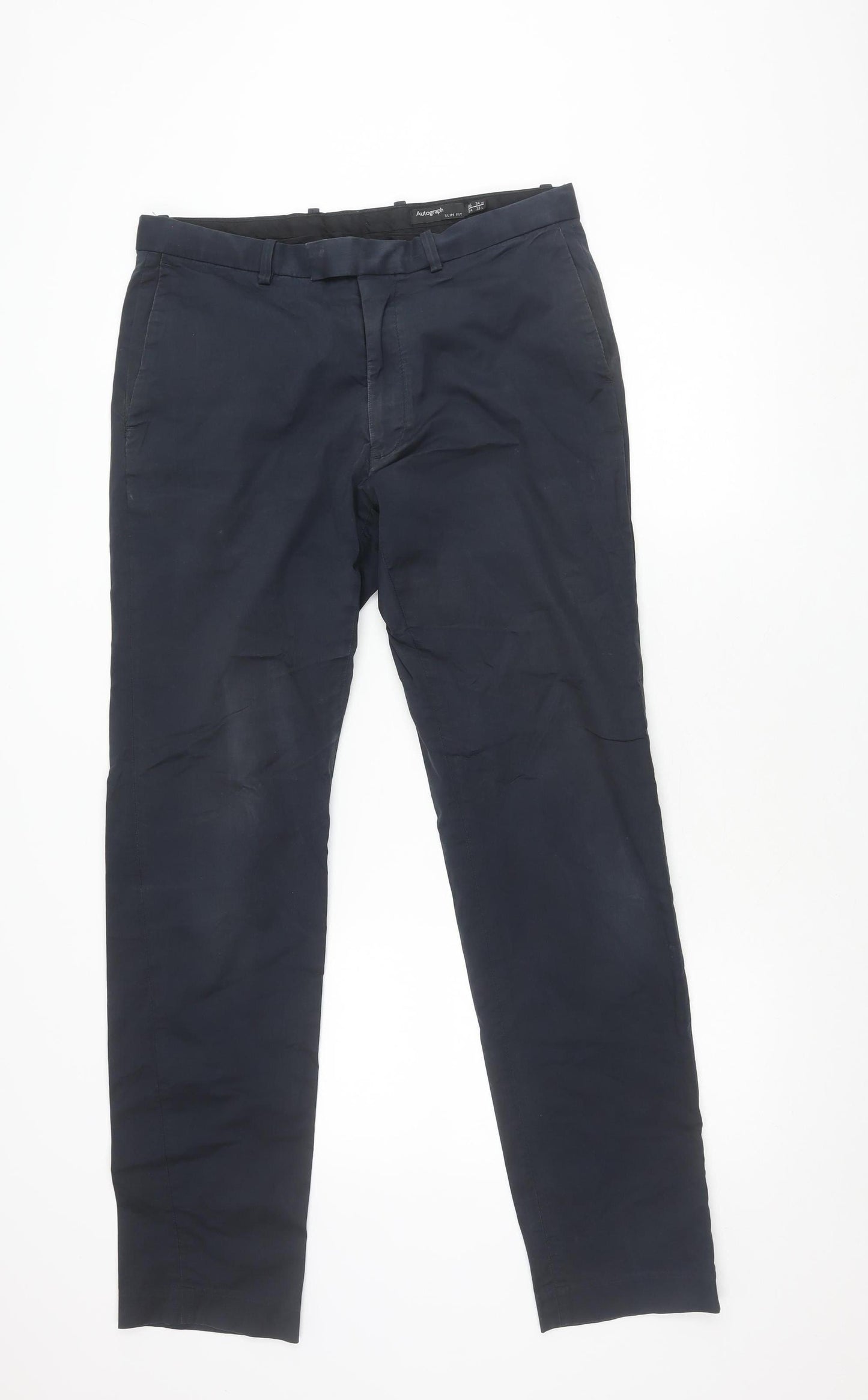 Marks & Spencer Men's Blue Trousers, Size 34/33