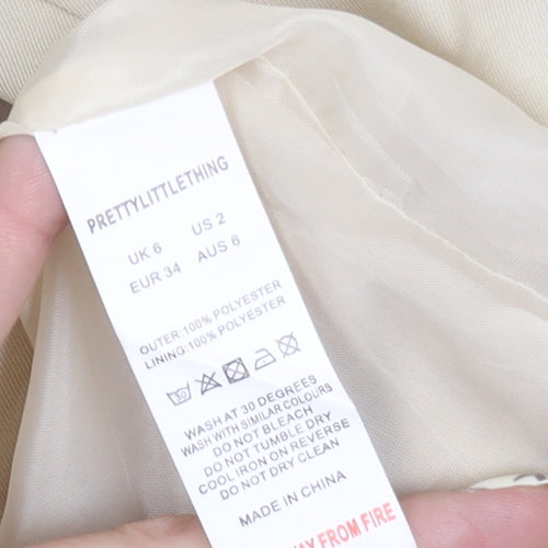 PrettyLittleThing Women's Beige Blazer Size 6