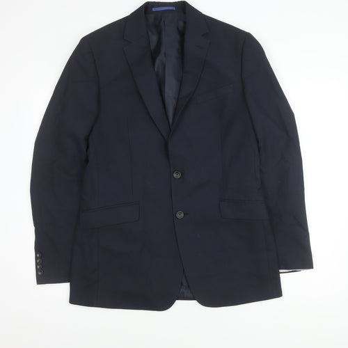 Marks and Spencer Men's Blue Suit Jacket Long