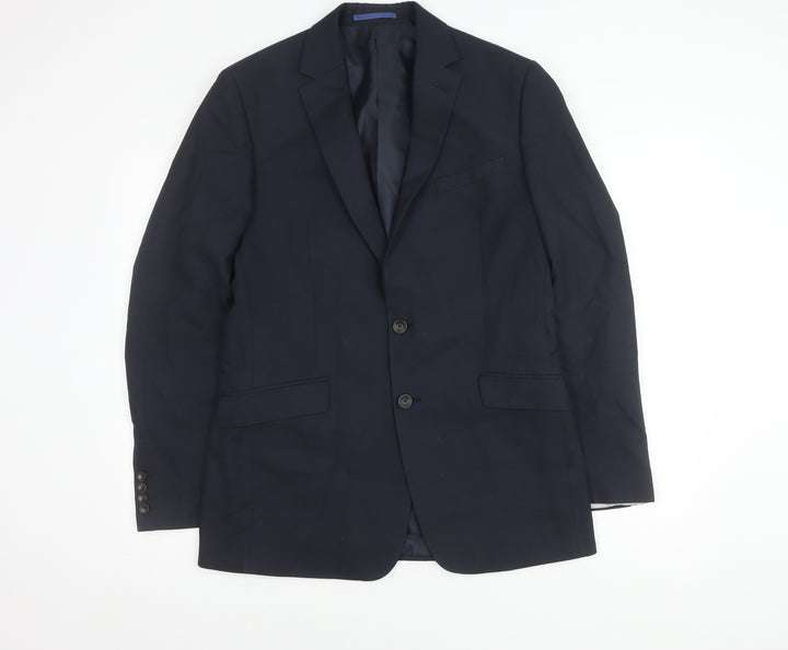 Marks and Spencer Men's Blue Suit Jacket Long