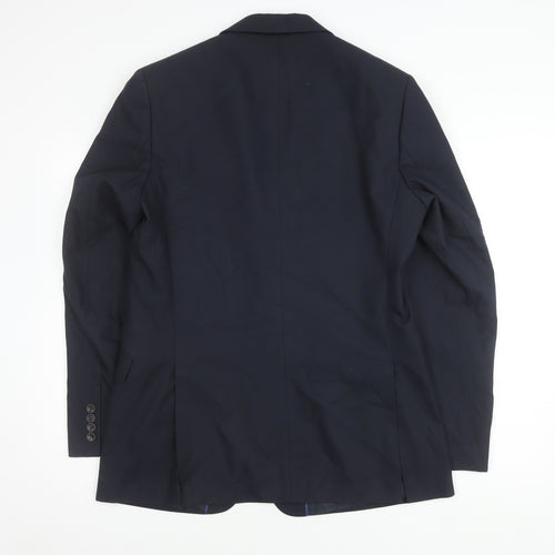 Marks and Spencer Men's Blue Suit Jacket Long