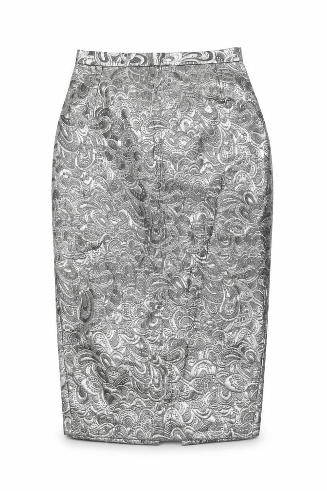 Front view of Topshop Women's Black Pencil Skirt, size 16