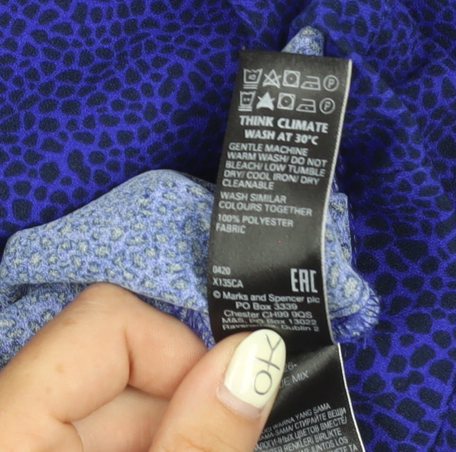 Marks and Spencer Women's Blue Midi Dress Size 18