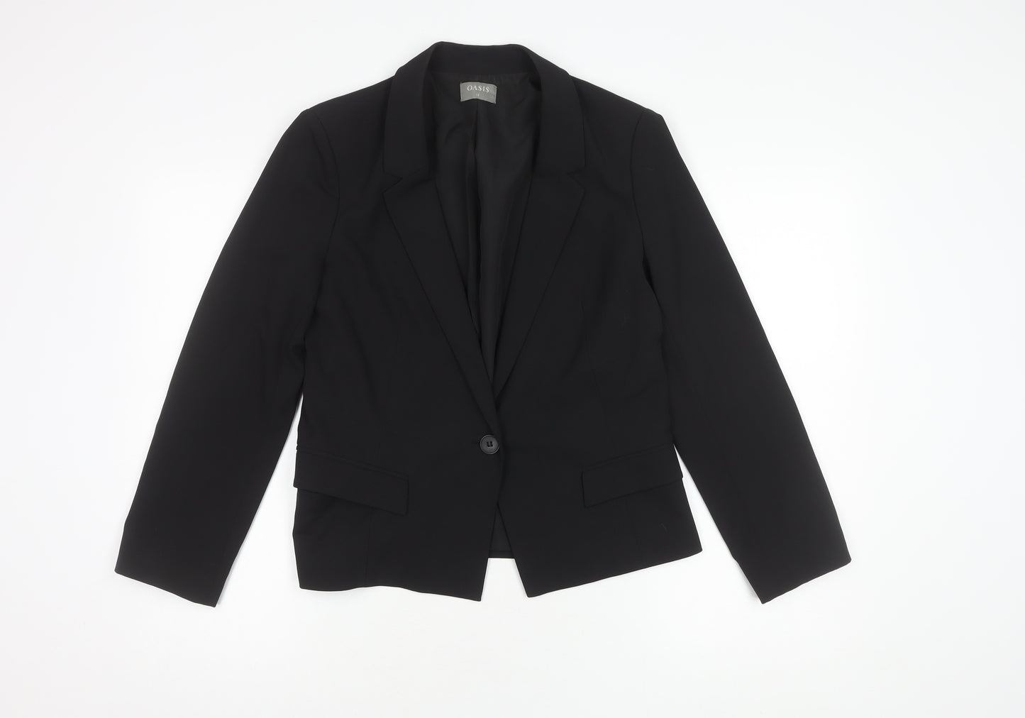 Oasis Women's Black Blazer Size 12 Business Formal Jacket