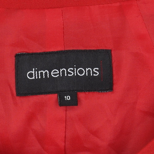 Dimensions Women's Red Suit Jacket Size 10