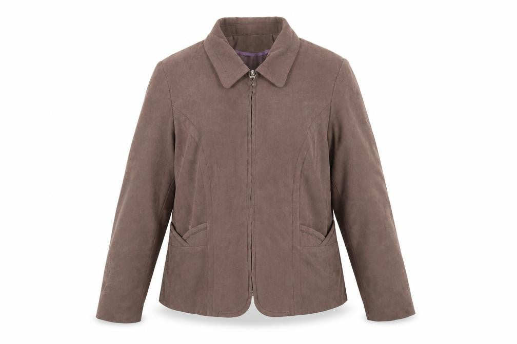 Front view of Bonmarché Women's Brown Jacket, size 12, - Stylish Autumn Wear
