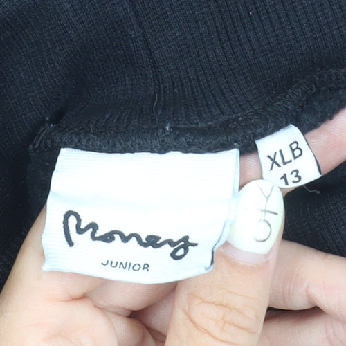 Money Boys Black Jogger Trousers - Size 13 Years