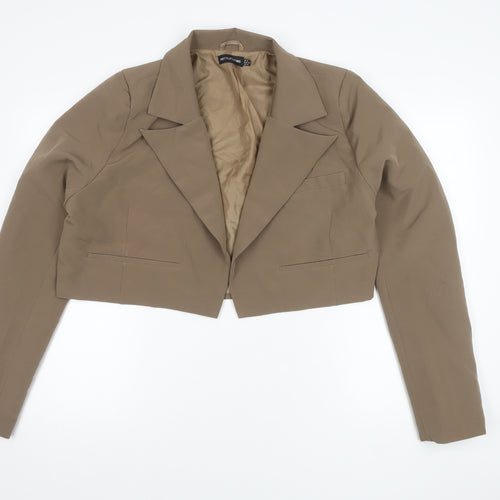 PrettyLittleThing Women's Brown Blazer, Size 16, Lined