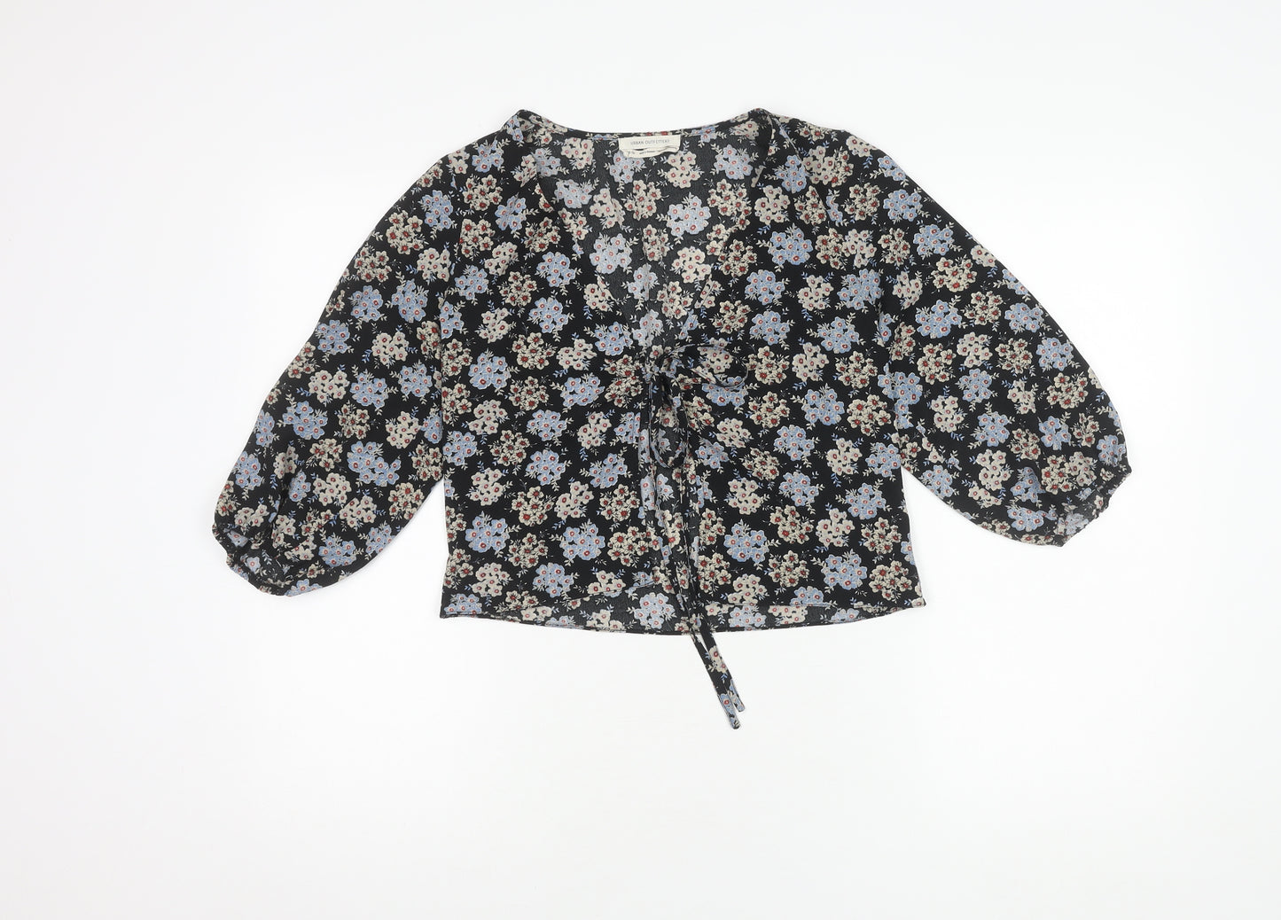 Urban Outfitters Women's Black Floral Blouse