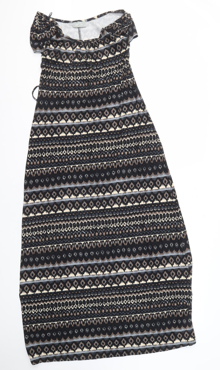 Wallis Women’s Black Geometric Dress - S
