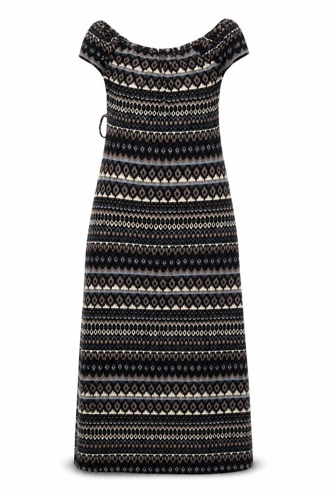 Front view of Wallis Women’s Black Geometric Dress - S