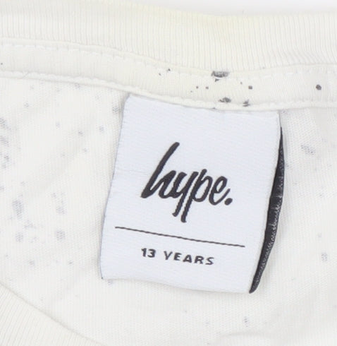 Hype Boys White Graphic Print T-Shirt - 13 Years