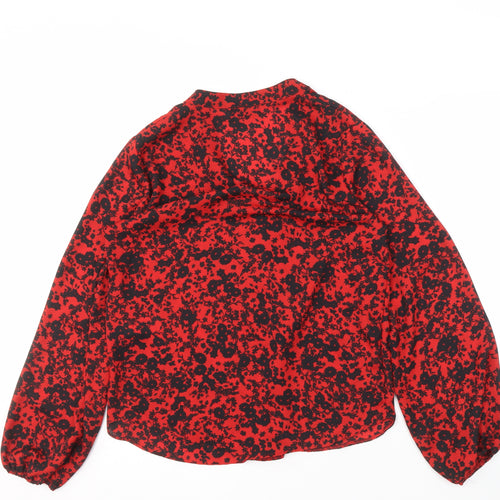 Wallis Women's Red Floral Blouse Size 8