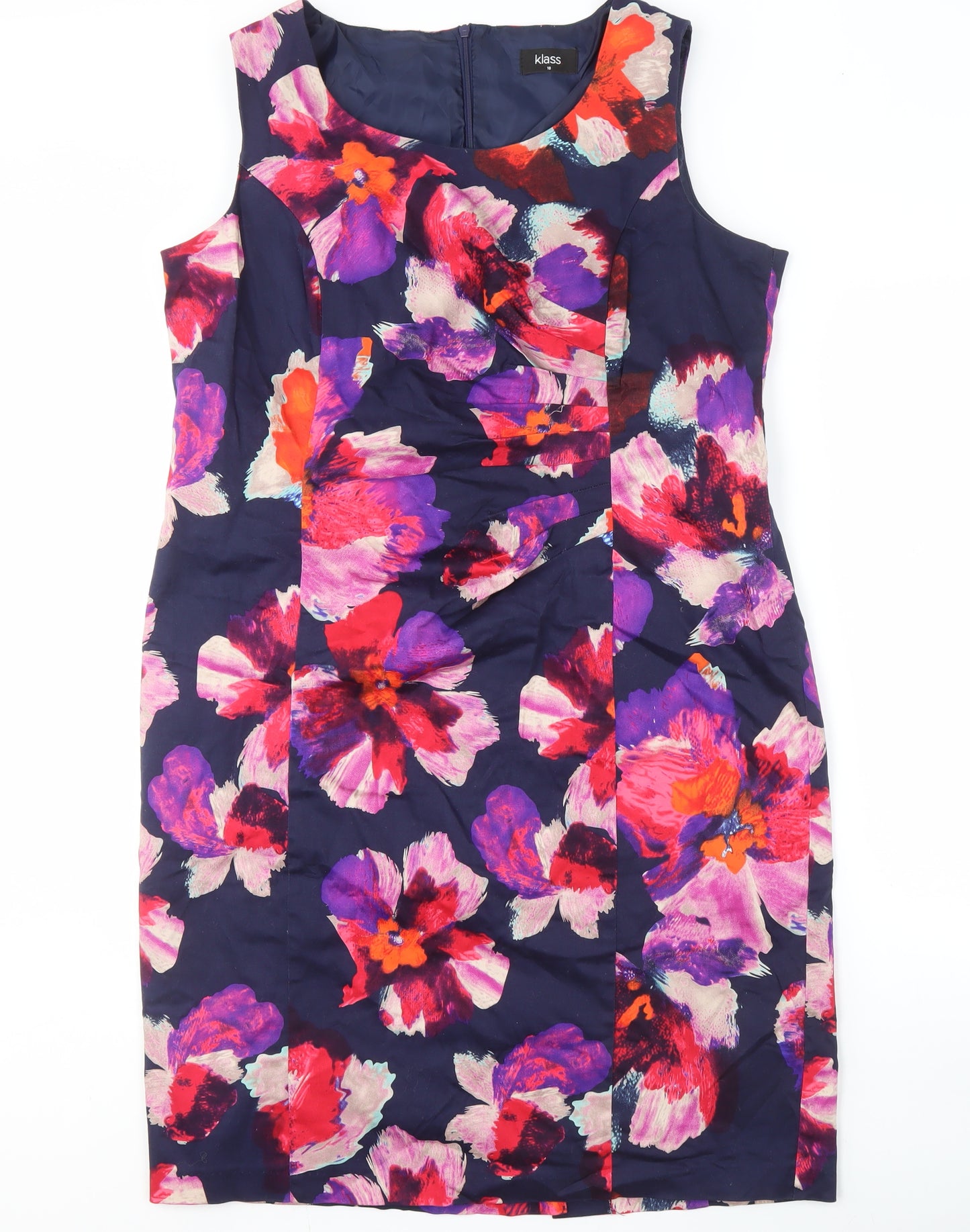 Klass Women’s Multicoloured Floral Sheath Dress Size 18
