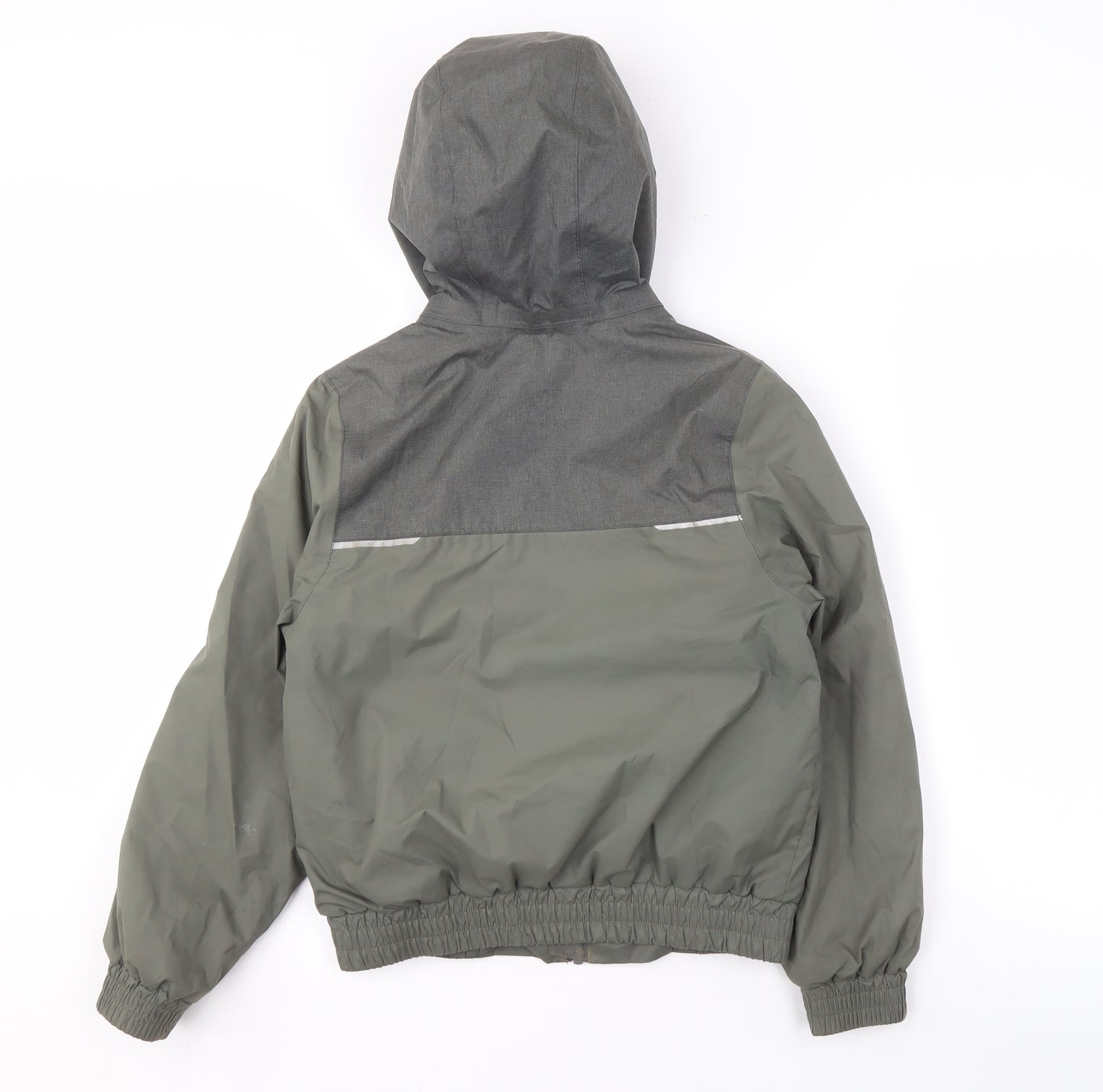 Quechua Boys Green Hooded Windbreaker Jacket, Size 7-8 Years