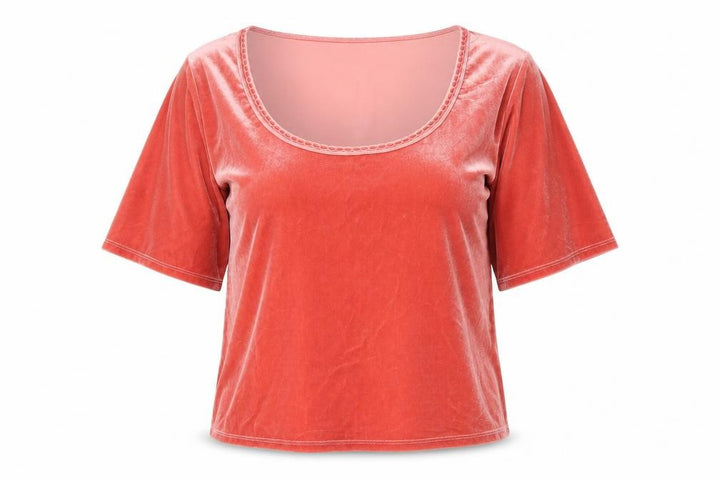 Abercrombie & Fitch Women's Pink Velvet Top XL