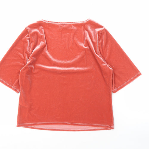 Abercrombie & Fitch Women's Pink Velvet Top XL