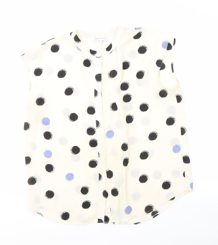 Warehouse Women's Multicoloured Polka Dot Blouse, Size 14