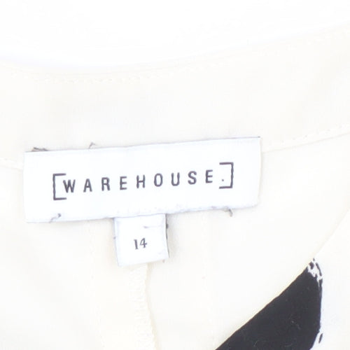 Warehouse Women's Multicoloured Polka Dot Blouse, Size 14