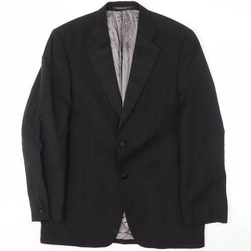 Marks and Spencer Men's Black Wool Suit Jacket 40L