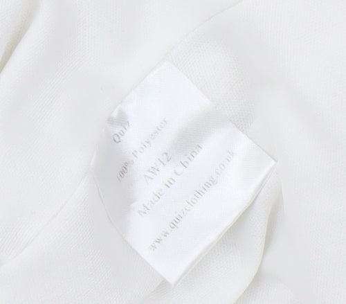 Quiz Women's Ivory Sheath Dress Size 8 Strapless