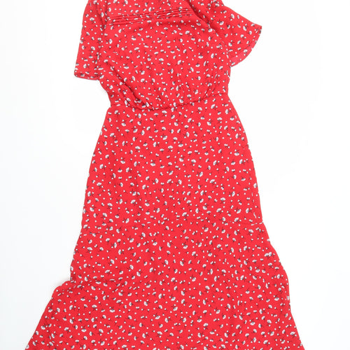 Oasis Women’s Red Floral Dress Size 6