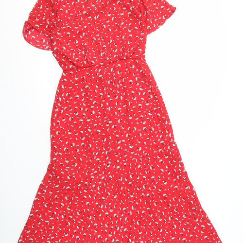 Oasis Women’s Red Floral Dress Size 6