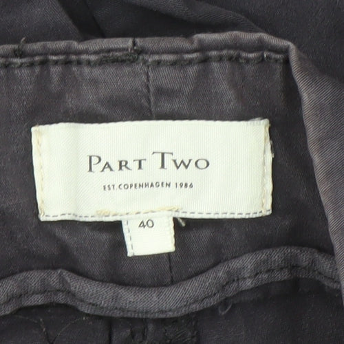 Part Two Men's Black Cotton Trousers Size 40 Casual
