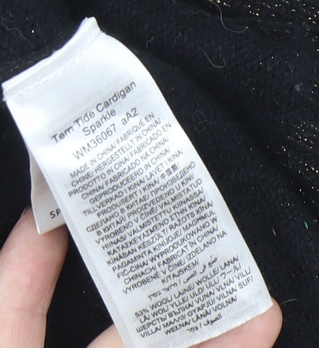 Sea Salt Cornwall Womens Black Cardigan Size 16 Classic Style