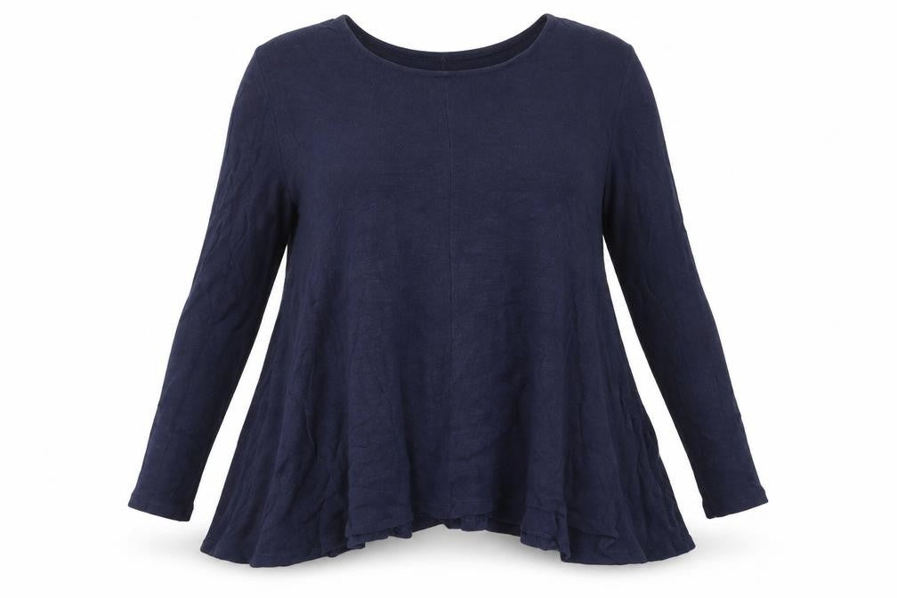 Front view of Phase Eight Women's Blue Blouse, M, Long Sleeve, Relaxed Fit
