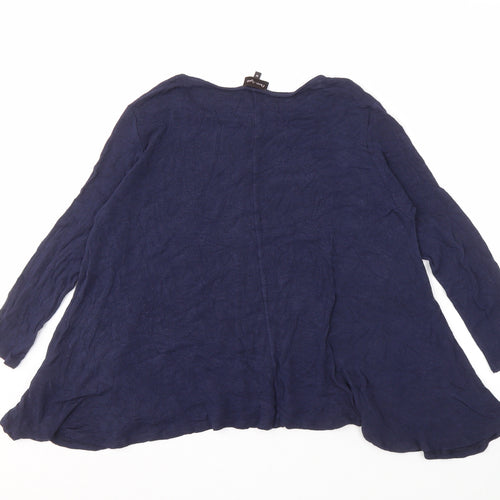 Phase Eight Women's Blue Blouse, M, Long Sleeve, Relaxed Fit