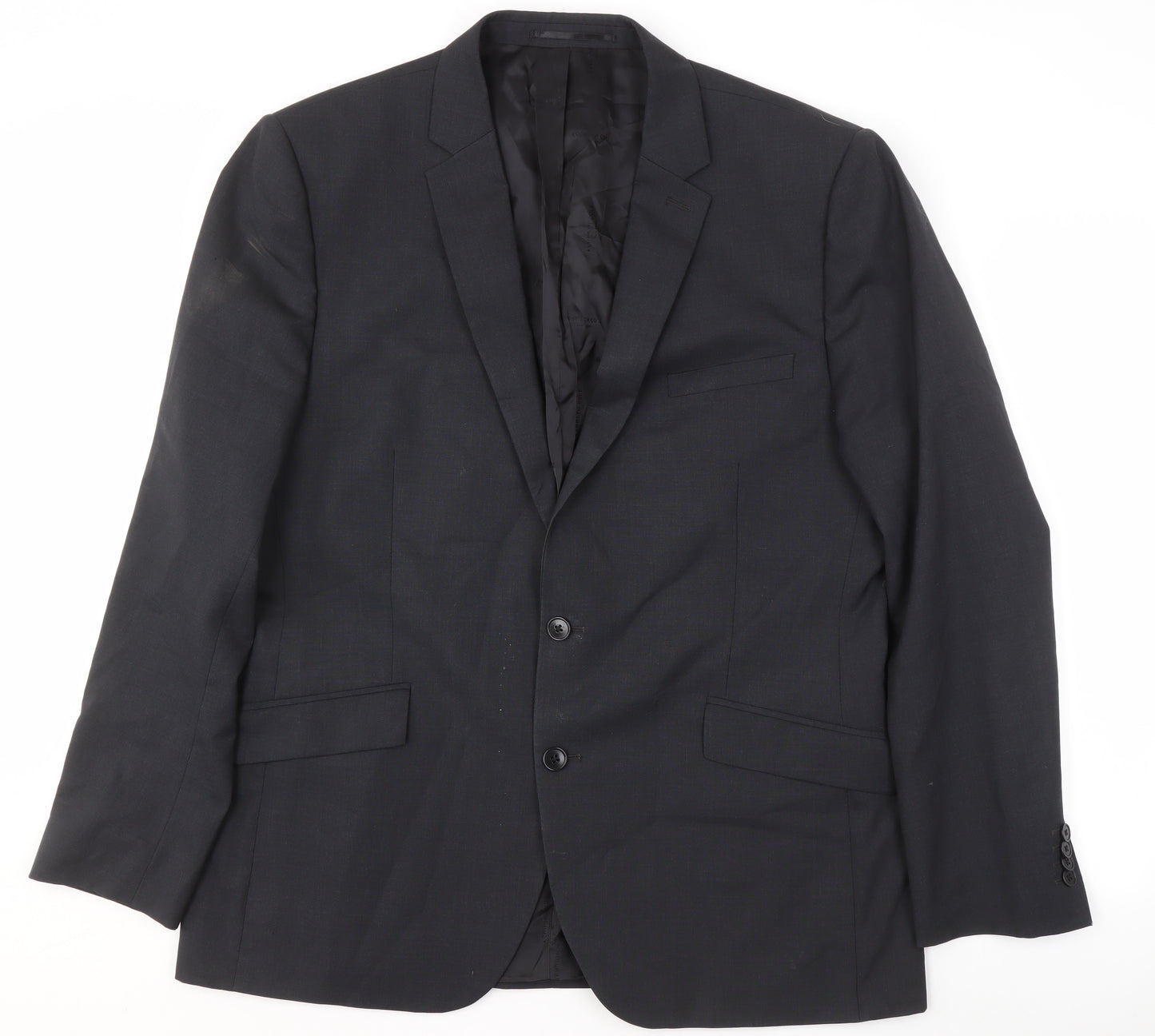 Kenneth Cole Men's Black Blazer 44R Formal Wool Jacket