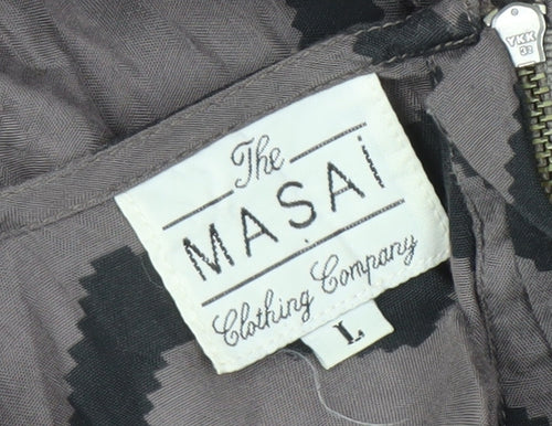 Masai Women's Grey Trapeze Dress L Casual