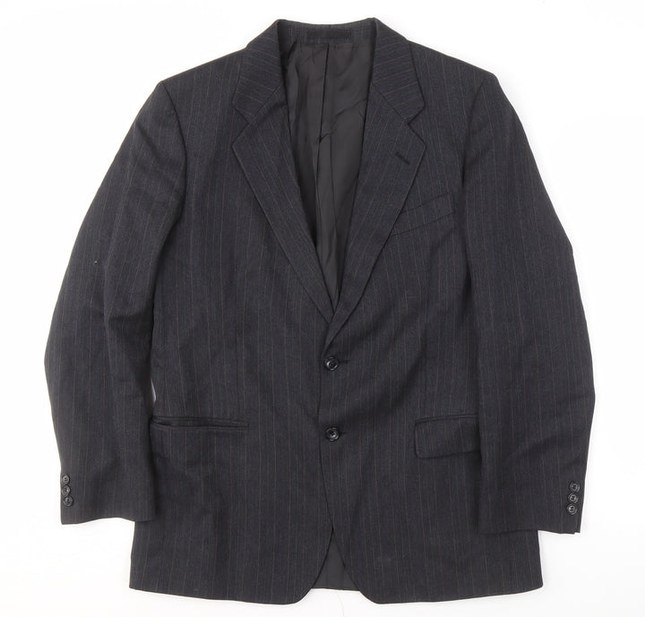 St Michael Men's Grey Striped Blazer, Size M, Business